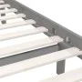 Solid gray pine wood bed frame 200x200 cm by vidaXL, Beds and slatted bases - Ref: Foro24-810104, Price: 124,61 €, Discount: %