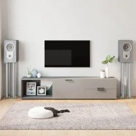 Lautsprecherständer 2 Stück gehärtetes Glas silber 4 Säulen von vidaXL, Lautsprecherständer - Ref: Foro24-51819, Preis: 81,95...