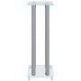 Soportes de altavoces 2 uds vidrio templado plateado 4 pilares