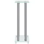Speaker stands 2 units tempered glass silver 4 pillars by vidaXL, Speaker stands - Ref: Foro24-51819, Price: 81,95 €, Discoun...