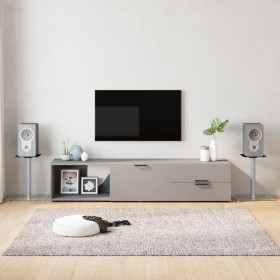 Lautsprecherständer 2 Stück gehärtetes Silberglas 1 Säule von vidaXL, Lautsprecherständer - Ref: Foro24-51812, Preis: 58,06 €...