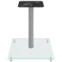 Speaker stands 2 units tempered glass silver 1 pillar by vidaXL, Speaker stands - Ref: Foro24-51812, Price: 45,21 €, Discount: %