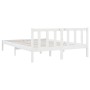 Solid white pine wood bed frame 120x200 cm by vidaXL, Beds and slatted bases - Ref: Foro24-810078, Price: 92,70 €, Discount: %