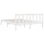 Solid white pine wood bed frame 120x200 cm by vidaXL, Beds and slatted bases - Ref: Foro24-810078, Price: 89,44 €, Discount: %