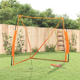 Red de béisbol acero y poliéster negro y naranja 183x182x183 cm de vidaXL, Béisbol y sóftbol - Ref: Foro24-93737, Precio: 73,...