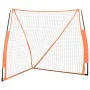 Baseballnetz aus schwarzem und orangefarbenem Stahl und Polyester, 183 x 182 x 183 cm von vidaXL, Baseball und Softball - Ref...
