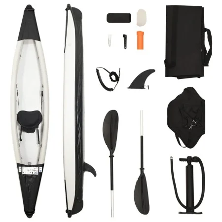 Black polyester inflatable kayak 375x72x31 cm by vidaXL, Kayaks - Ref: Foro24-93435, Price: 392,73 €, Discount: %