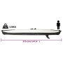 Kayak inflable poliéster negro 375x72x31 cm