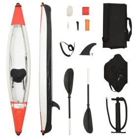 Red polyester inflatable kayak 375x72x31 cm by vidaXL, Kayaks - Ref: Foro24-93434, Price: 363,59 €, Discount: %
