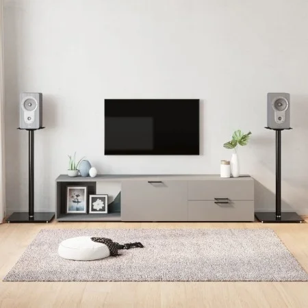 Lautsprecherständer, 2 Stück, schwarzes Hartglas, 1 Säule von vidaXL, Lautsprecherständer - Ref: Foro24-51814, Preis: 70,71 €...