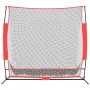 Portable black and red polyester baseball net 215x107x216 cm by vidaXL, baseballs - Ref: Foro24-93746, Price: 80,24 €, Discou...