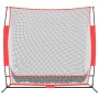 Red de béisbol portátil poliéster negro y rojo 215x107x216 cm de vidaXL, Pelotas de béisbol - Ref: Foro24-93746, Precio: 98,3...