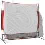 Portable black and red polyester baseball net 215x107x216 cm by vidaXL, baseballs - Ref: Foro24-93746, Price: 80,24 €, Discou...