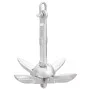 Silver malleable iron folding anchor 0.7 kg by vidaXL, Anchors - Ref: Foro24-94269, Price: 17,21 €, Discount: %