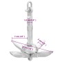 Ancla plegable hierro maleable plateado 0,7 kg de vidaXL, Anclas - Ref: Foro24-94269, Precio: 16,12 €, Descuento: %