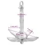 Silver malleable iron folding anchor 0.7 kg by vidaXL, Anchors - Ref: Foro24-94269, Price: 17,21 €, Discount: %