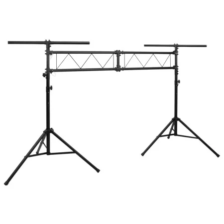 Soporte de luces de acero negro 338x115x(180-300) cm de vidaXL, Efectos de iluminación - Ref: Foro24-70179, Precio: 184,72 €,...