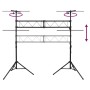 Soporte de luces de acero negro 338x115x(180-300) cm de vidaXL, Efectos de iluminación - Ref: Foro24-70179, Precio: 187,94 €,...