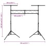 Soporte de luces de acero negro 338x115x(180-300) cm de vidaXL, Efectos de iluminación - Ref: Foro24-70179, Precio: 187,94 €,...