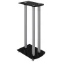 Speaker supports 2 pcs tempered glass silver black 3 pillars by vidaXL, Speaker stands - Ref: Foro24-51803, Price: 80,76 €, D...