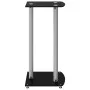 Speaker supports 2 pcs tempered glass silver black 3 pillars by vidaXL, Speaker stands - Ref: Foro24-51803, Price: 80,76 €, D...