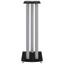 Soportes altavoces 2 uds vidrio templado plata negro 3 pilares de vidaXL, Soportes para altavoces - Ref: Foro24-51803, Precio...