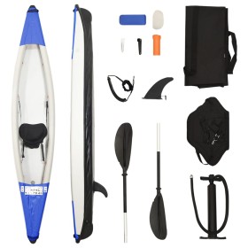 Blue polyester inflatable kayak 375x72x31 cm by vidaXL, Kayaks - Ref: Foro24-93433, Price: 366,06 €, Discount: %