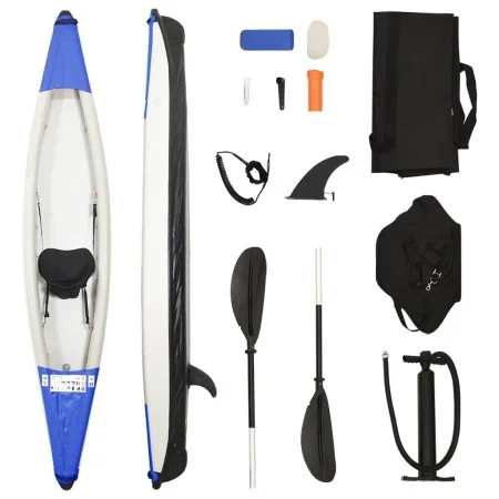 Kayak inflable poliéster azul 375x72x31 cm de vidaXL, Kayaks - Ref: Foro24-93433, Precio: 362,42 €, Descuento: %