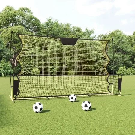 Black and yellow polyester soccer rebound net 183x85x120cm by vidaXL, soccer goals - Ref: Foro24-93760, Price: 68,34 €, Disco...