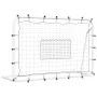 Steel and PE football rebound net black and white 184x61x123 cm by vidaXL, soccer goals - Ref: Foro24-93735, Price: 77,06 €, ...