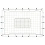 Steel and PE football rebound net black and white 184x61x123 cm by vidaXL, soccer goals - Ref: Foro24-93735, Price: 77,06 €, ...