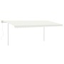 Automatic awning with LED and wind sensor cream 5x3.5 m by vidaXL, Awnings - Ref: Foro24-3070072, Price: 786,06 €, Discount: %