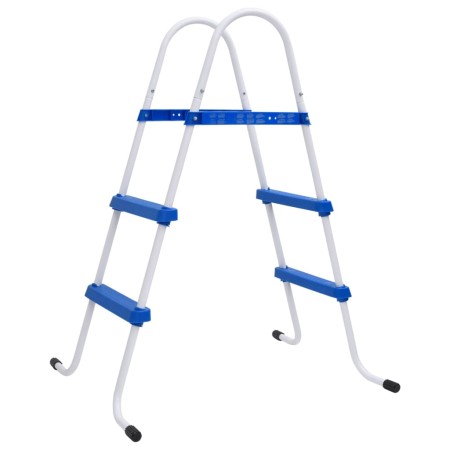 Poolleiter aus blauem und weißem Stahl 84 cm von vidaXL, Pooltreppen und Rampen - Ref: Foro24-93805, Preis: 64,69 €, Rabatt: %