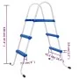 Poolleiter aus blauem und weißem Stahl 84 cm von vidaXL, Pooltreppen und Rampen - Ref: Foro24-93805, Preis: 63,27 €, Rabatt: %