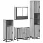 Set de muebles de baño 4 pzas madera contrachapada gris sonoma