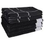 Set of 12 black and gray cotton dishcloths by vidaXL, Towels - Ref: Foro24-136294, Price: 25,10 €, Discount: %