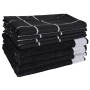 Set Tücher 12 Einheiten schwarze und graue Baumwolle von vidaXL, Handtücher - Ref: Foro24-136294, Preis: 25,42 €, Rabatt: %