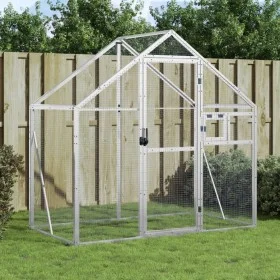 Silver aluminum birdhouse 179x100x185 m by vidaXL, Feet and bird cages - Ref: Foro24-152258, Price: 343,18 €, Discount: %
