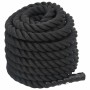 Cuerda de batalla poliéster negro 15 m 11 kg de vidaXL, Accesorios de máquinas de cardio - Ref: Foro24-94268, Precio: 71,47 €