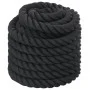 Black polyester battle rope 15 m 11 kg by vidaXL, Cardio Machine Accessories - Ref: Foro24-94268, Price: 60,46 €, Discount: %