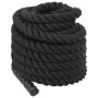 Black polyester battle rope 15 m 11 kg by vidaXL, Cardio Machine Accessories - Ref: Foro24-94268, Price: 60,46 €, Discount: %