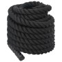 Cuerda de batalla poliéster negro 15 m 11 kg de vidaXL, Accesorios de máquinas de cardio - Ref: Foro24-94268, Precio: 71,47 €