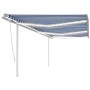 Automatic awning LED wind sensor blue white 6x3.5 m by vidaXL, Awnings - Ref: Foro24-3070091, Price: 938,57 €, Discount: %