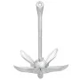 Ancla plegable hierro maleable plateado 8 kg de vidaXL, Anclas - Ref: Foro24-94272, Precio: 78,69 €, Descuento: %