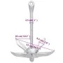 Ancla plegable hierro maleable plateado 8 kg de vidaXL, Anclas - Ref: Foro24-94272, Precio: 78,69 €, Descuento: %