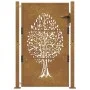 Puerta de jardín acero corten diseño árbol 105x130 cm de vidaXL, Puertas de jardín - Ref: Foro24-153162, Precio: 192,78 €, De...