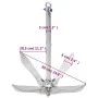 Ancla plegable hierro maleable plateado 10 kg de vidaXL, Anclas - Ref: Foro24-94273, Precio: 108,50 €, Descuento: %