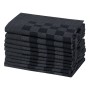 Paños de cocina 50 uds algodón negro y gris 50x70 cm