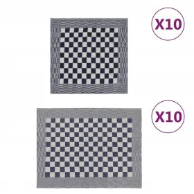 Set Tücher 20 Einheiten Baumwolle blau und weiß von vidaXL, Handtücher - Ref: Foro24-136289, Preis: 46,40 €, Rabatt: %