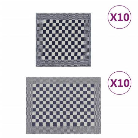 Set of 20 blue and white cotton cloths by vidaXL, Towels - Ref: Foro24-136289, Price: 47,09 €, Discount: %
